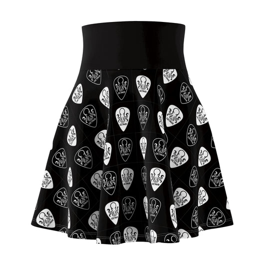 OCTAV3 Skater Skirt Black & White Octopus Picks