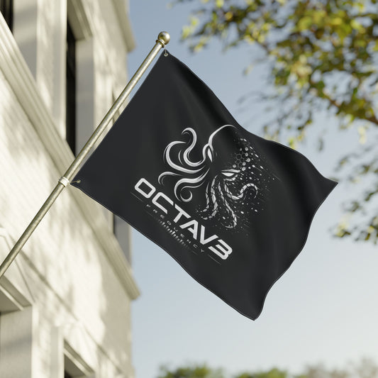 OCTAV3 Frequency Octopus Logo Flag | Double Sided Flag