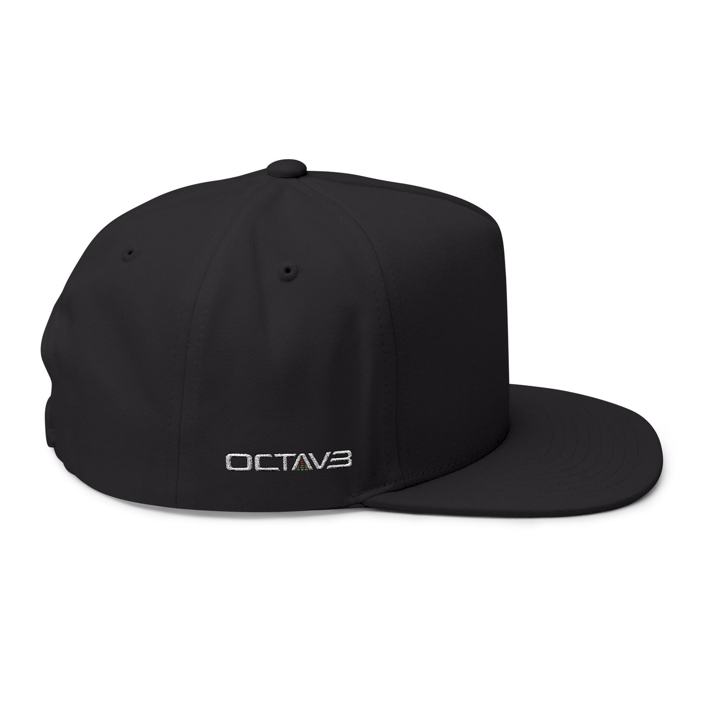 OCTAV3 Embroidered Flat Bill Snapback Hat