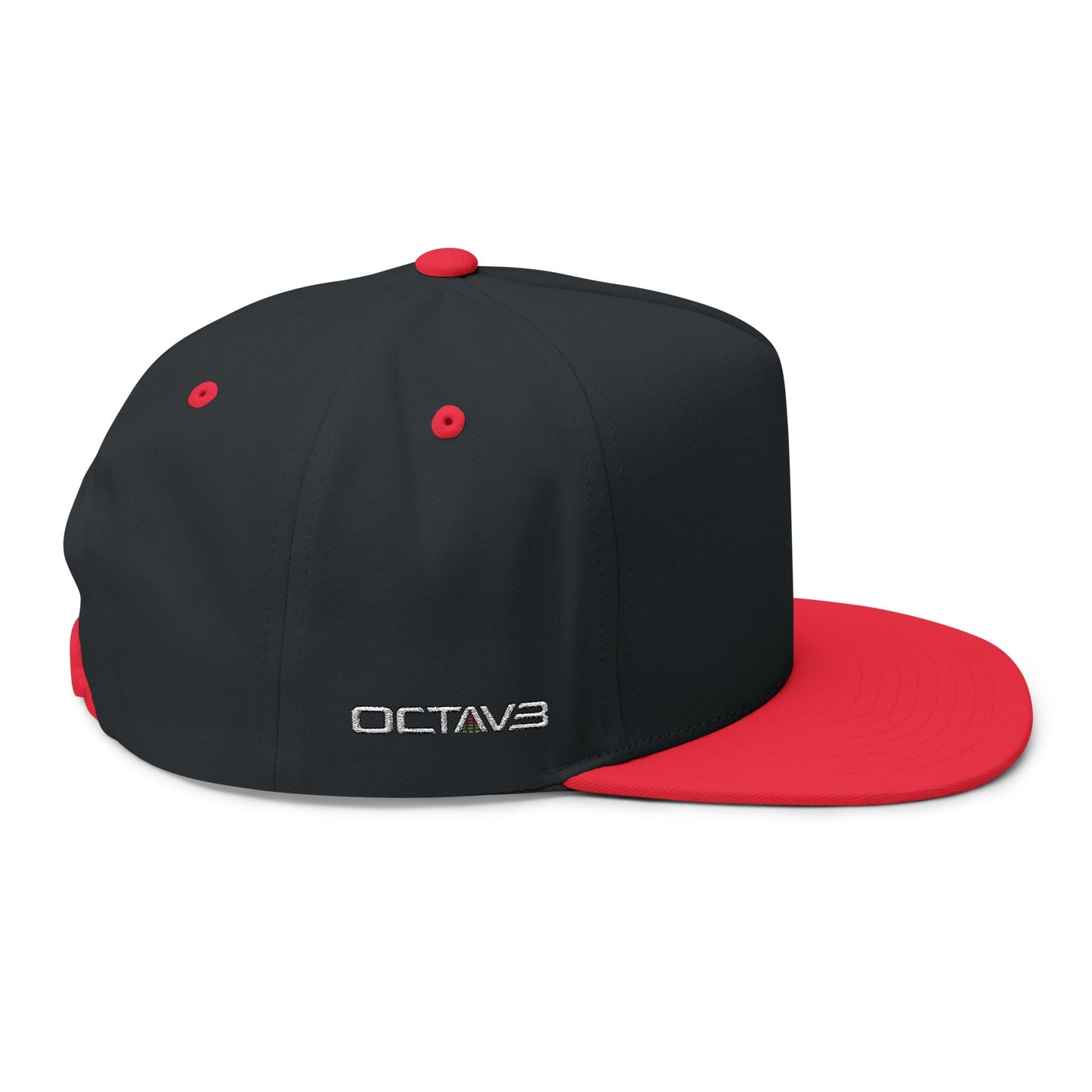 OCTAV3 Embroidered Flat Bill Snapback Hat