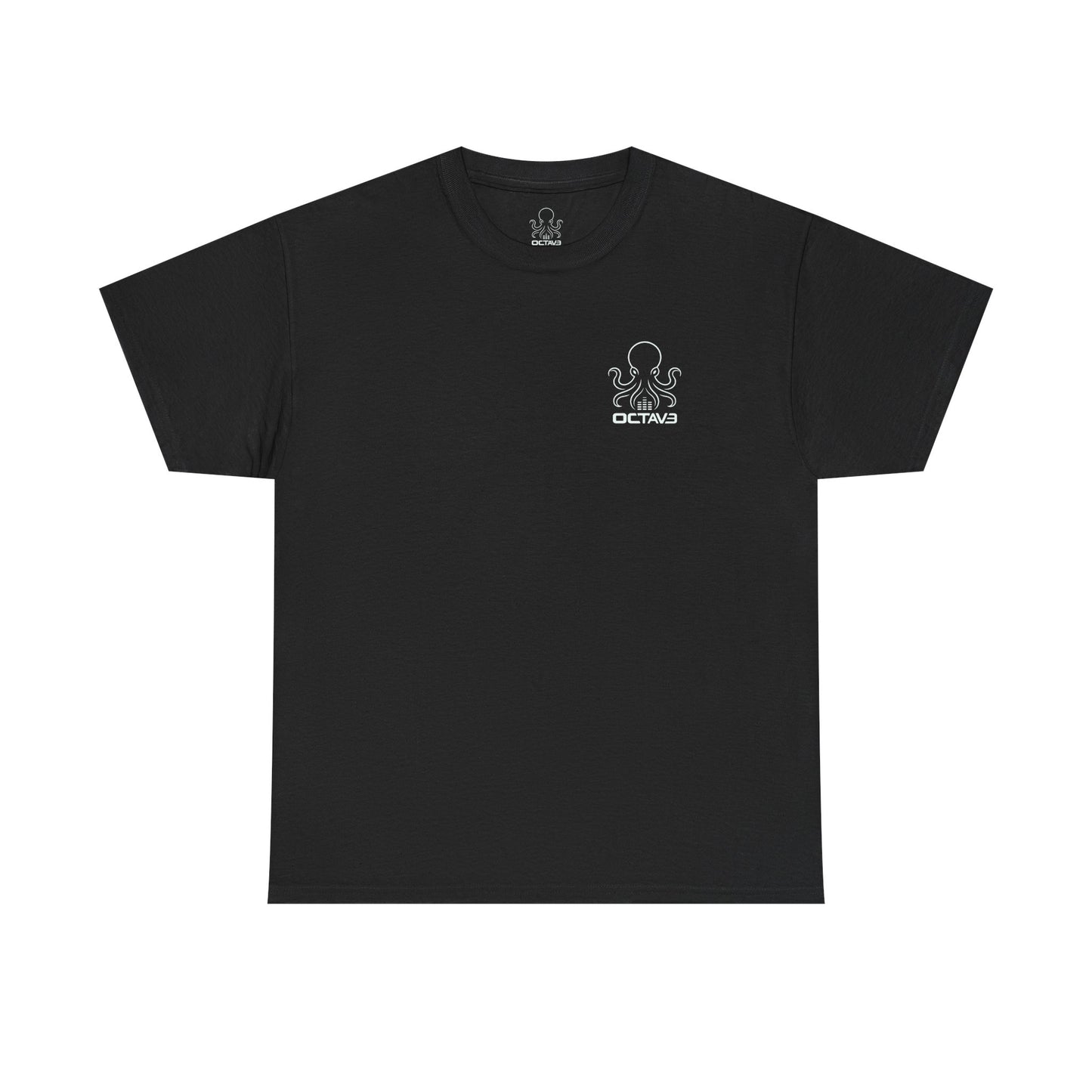 OCTAV3 Octopus Tee. Minimal Black Streetwear Graphic Shirt