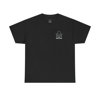 OCTAV3 Octopus Tee. Minimal Black Streetwear Graphic Shirt