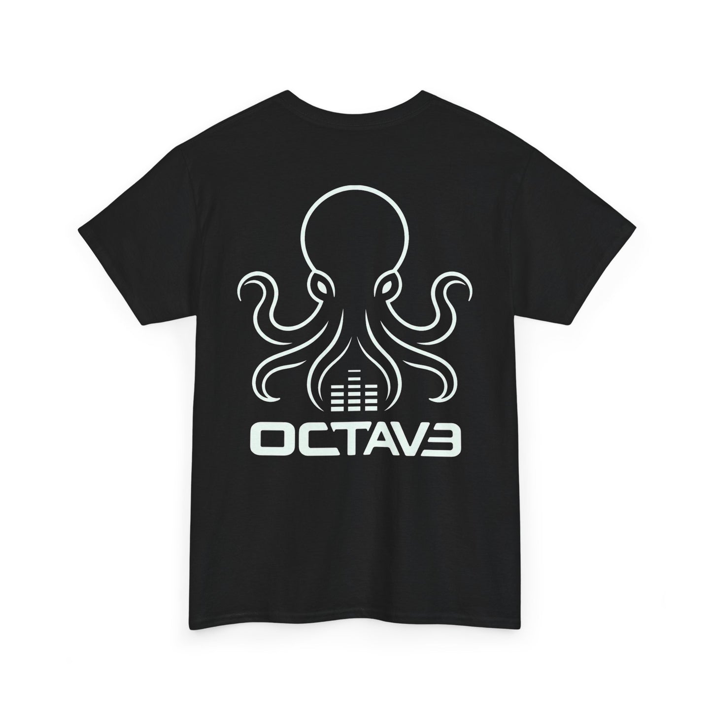 OCTAV3 Octopus Tee. Minimal Black Streetwear Graphic Shirt