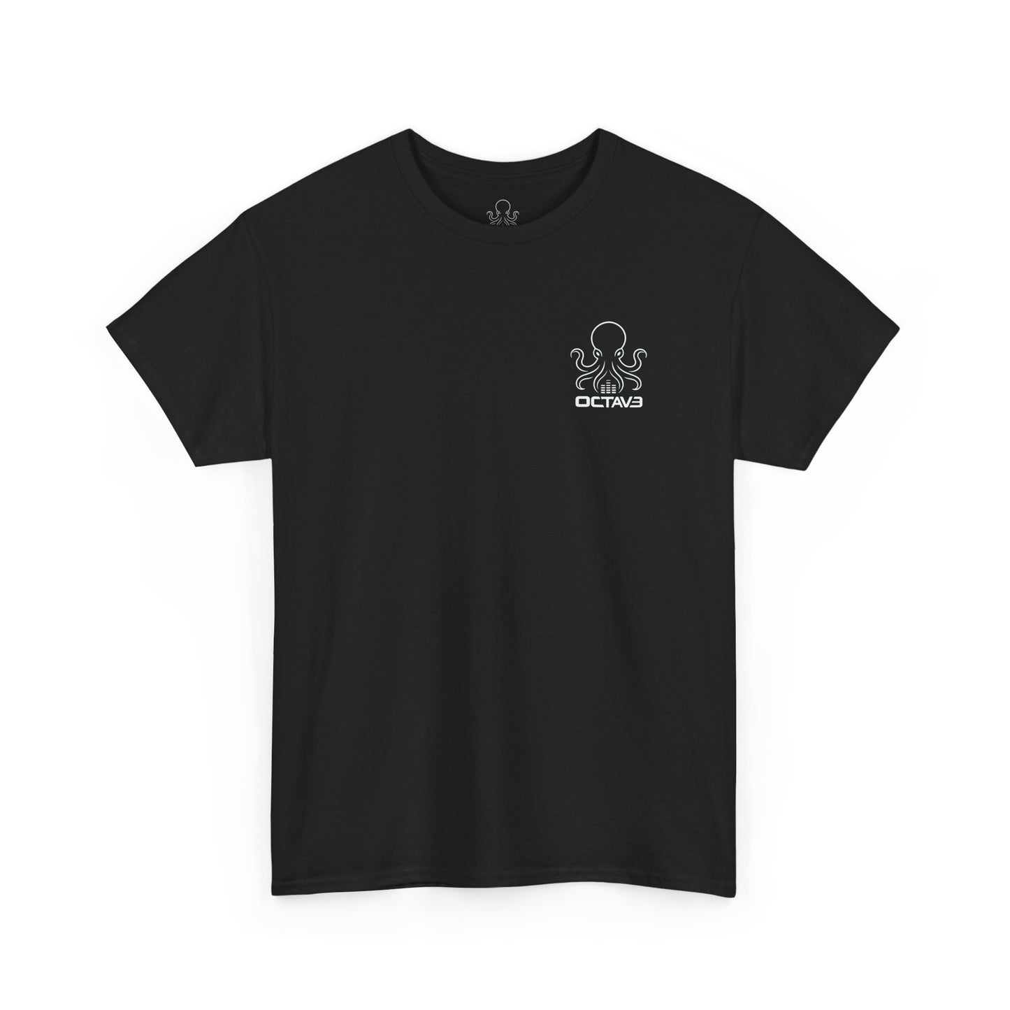 OCTAV3 Octopus Tee. Minimal Black Streetwear Graphic Shirt