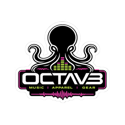 Octav3 Music Gear Vinyl Sticker — Octopus Logo Kiss-Cut Sticker