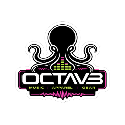 Octav3 Music Gear Vinyl Sticker — Octopus Logo Kiss-Cut Sticker