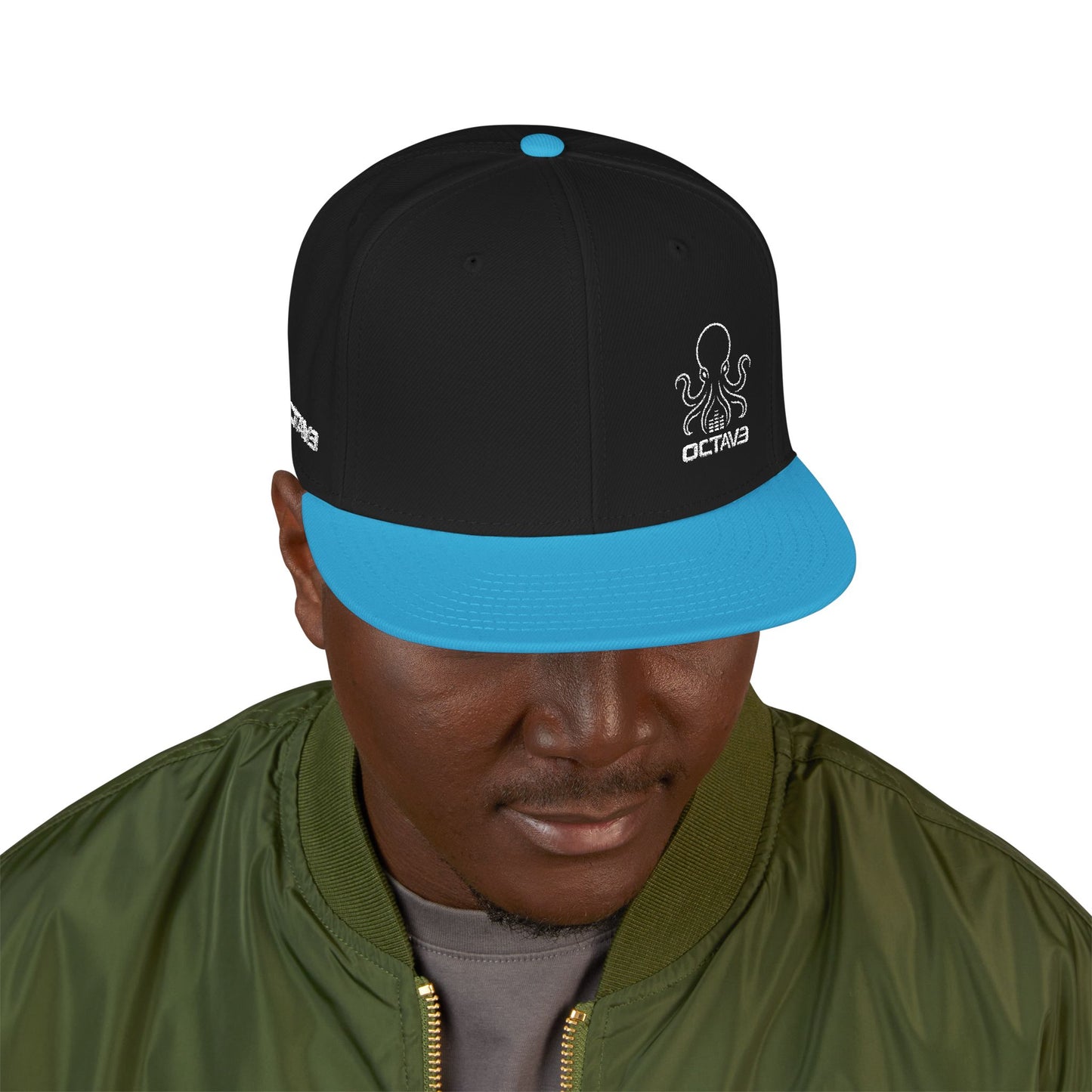 OCTAV3 Octopus Embroidery Snap Back Hat