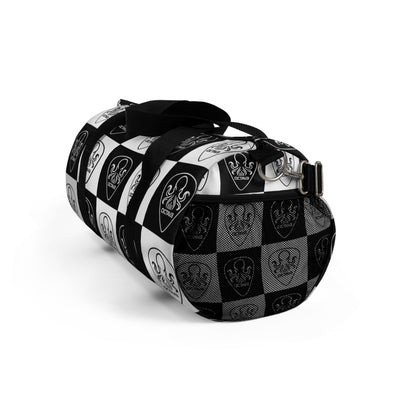 OCTAV3 Checkerboard Octopus Duffel Bag | Black White Travel Gym Bag
