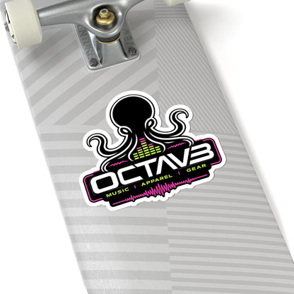 Octav3 Music Gear Vinyl Sticker — Octopus Logo Kiss-Cut Sticker