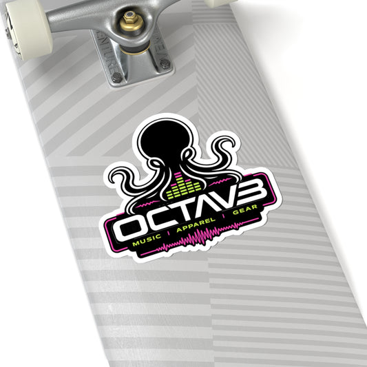 Octav3 Music Gear Vinyl Sticker — Octopus Logo Kiss-Cut Sticker