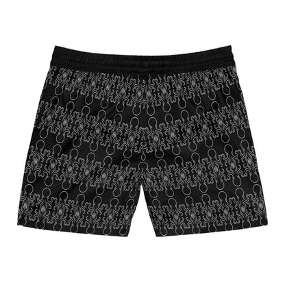 OCTAV3 Black Octopus Swim Shorts – Men's Mid-Length Beach & Board Shorts