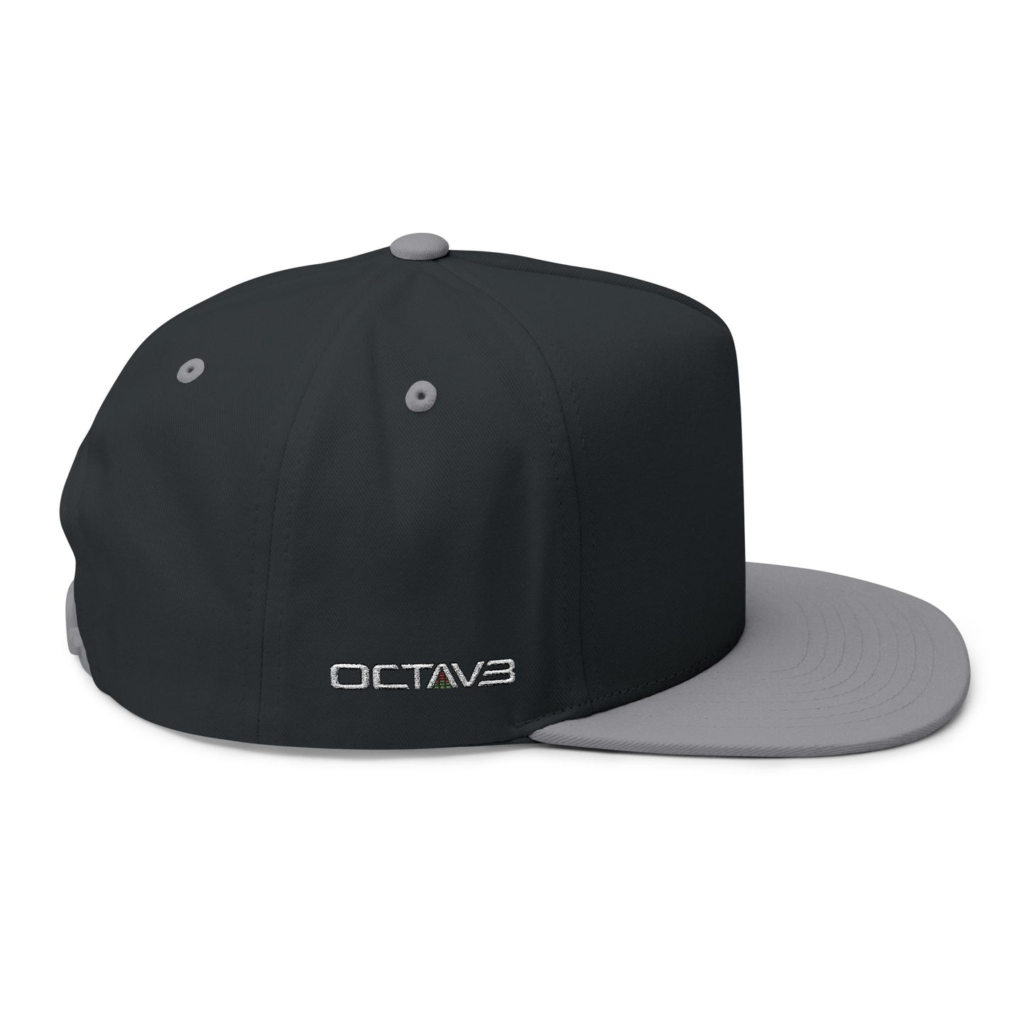OCTAV3 Embroidered Flat Bill Snapback Hat