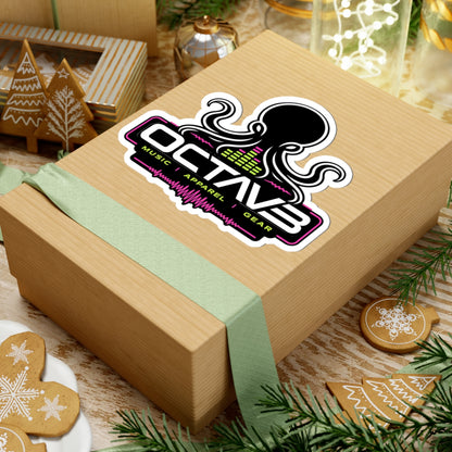 Octav3 Music Gear Vinyl Sticker — Octopus Logo Kiss-Cut Sticker