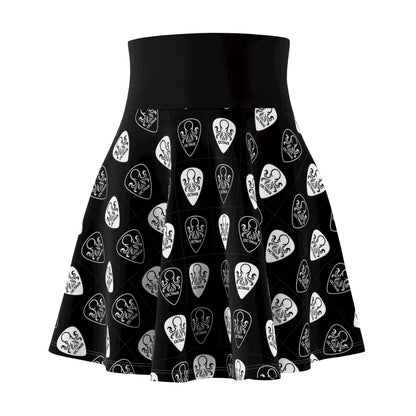 OCTAV3 Skater Skirt Black & White Octopus Picks