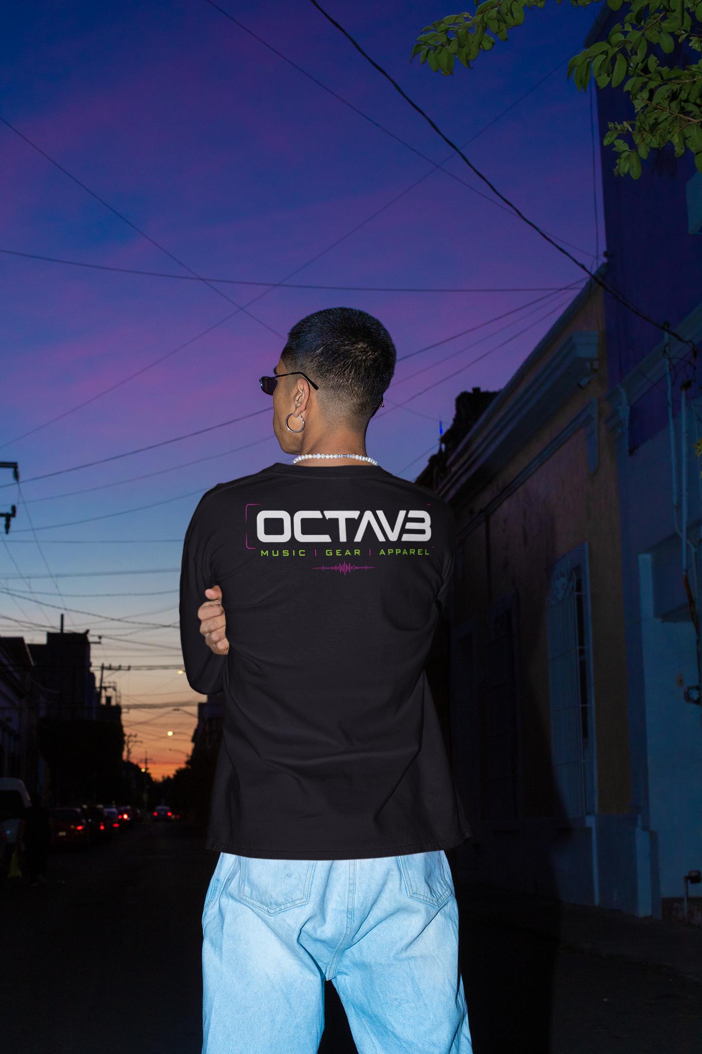 OCTAV3 Black Long Sleeve Shirt