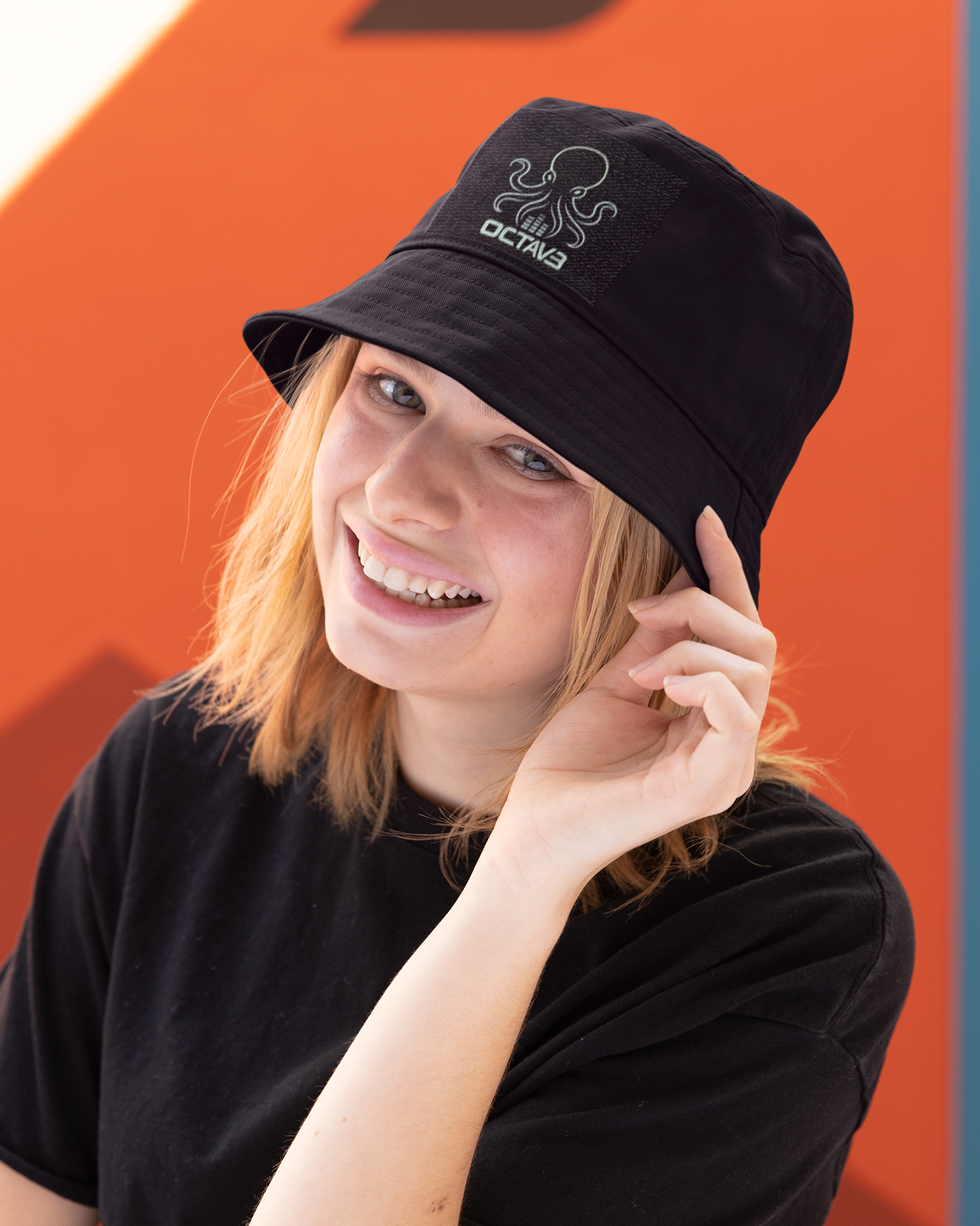 OCTAV3 Octopus Logo Bucket Hat | Embroidered Octopus Bucket Hat