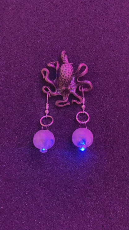 LED Glow Earrings | Light-Up Rave Festival Jewelry by OCTAV3